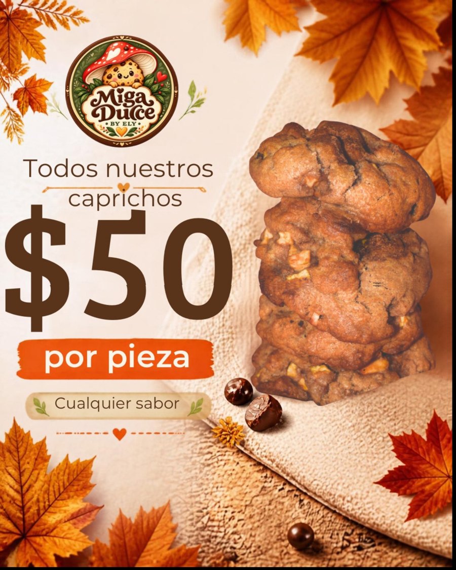Todos nuestros caprichos a $50 por pieza